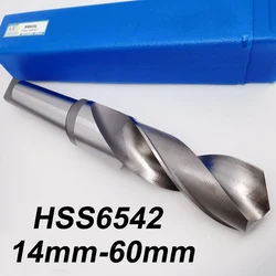 1Pc 14mm-60mm punta elicoidale con gambo conico Morse Superhard M2 strumento per fori di perforazione in acciaio ad alta velocità 6542 per metallo in acciaio inossidabile