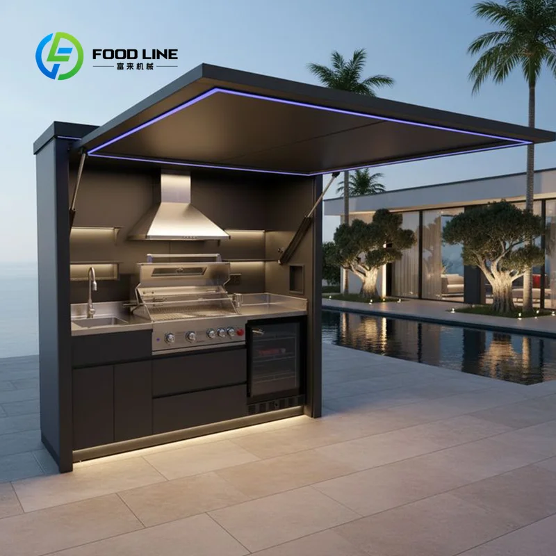 Outdoor Kitchen Stainless Steel BBQ Grill Island Patio Modular Countertop Cooking Station Garden Appliance