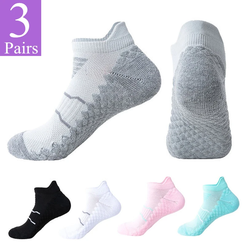 Calcetines atléticos de tubo bajo para hombre y mujer, medias profesionales de algodón, transpirables, absorbentes de sudor, para correr y Fitness, de verano