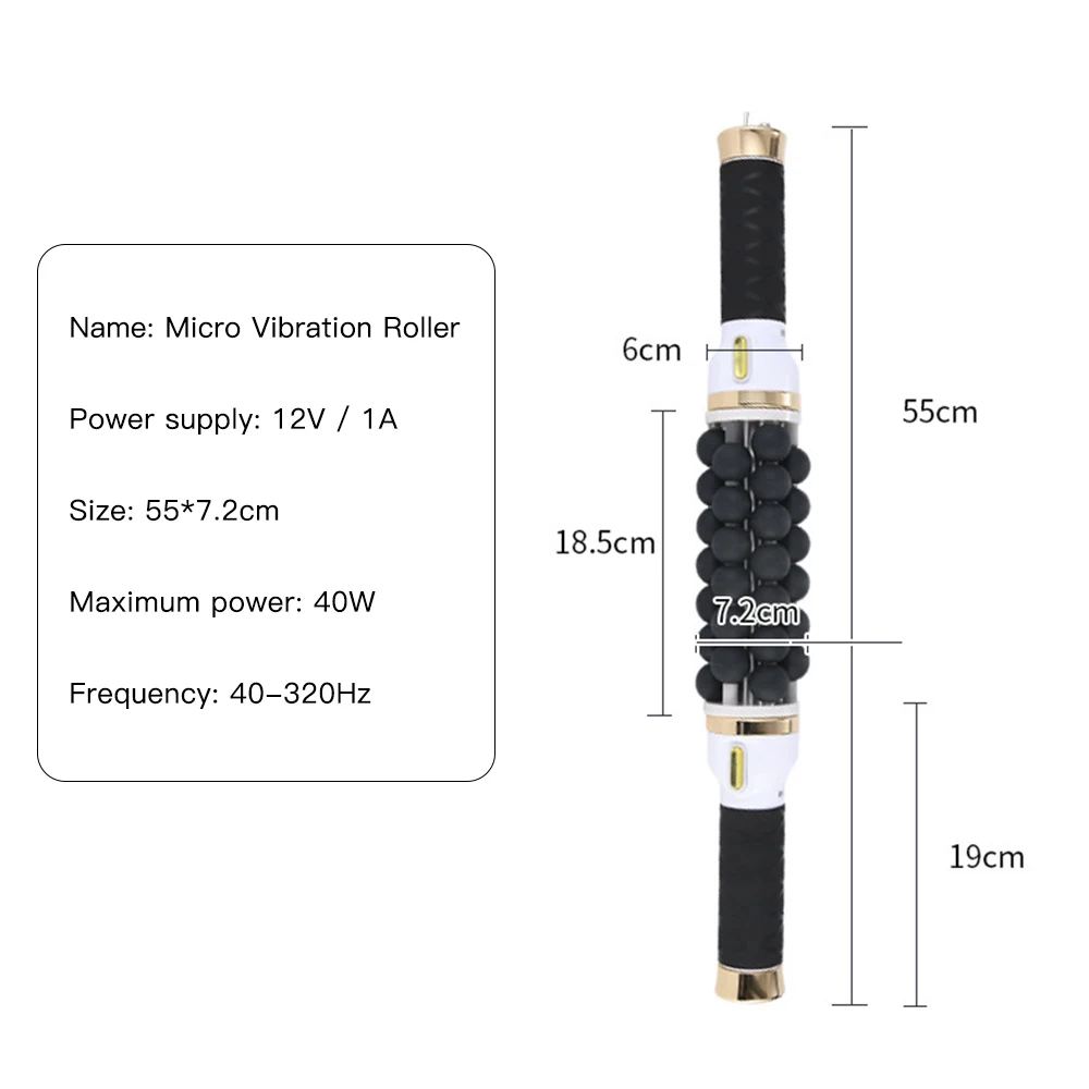 Elektrische Therapie Massager Roller Trigger Point Massagestick Voor Fascia Cellulitis Spierbuik Lichaam Spierbuikverlichting Hulpmiddel