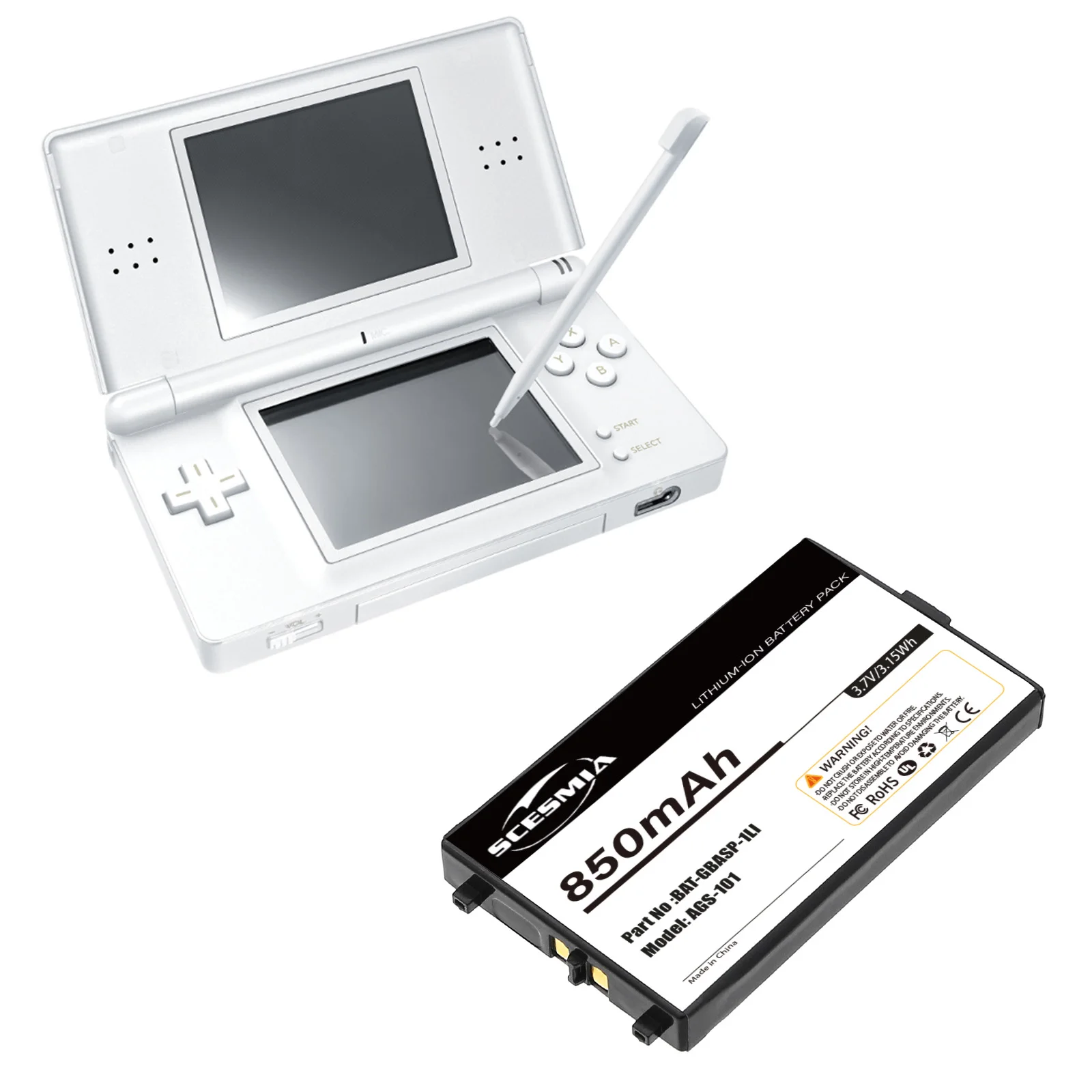 

Cameron Sino Game Console Battery for Nintendo GBA-SP Game Boy Advanced SP Part Number NTR-003 NTR-001 BT-M12 BAT-GBASP-1LI