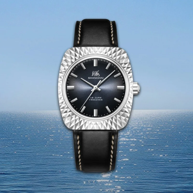 Shanghai Watch Men's Automatic Mechanical Watch Artist Design Luxury Retro Sapphire Stainless Steel Automatic Watch 7110 Reissue