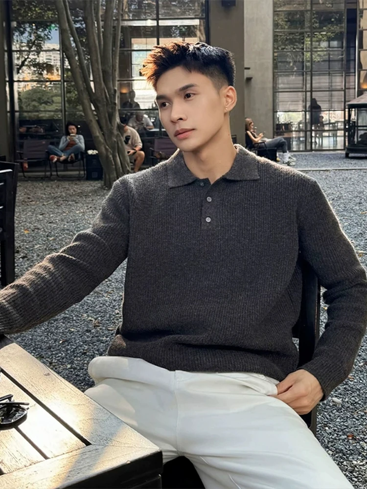 

Men's Ne Knitwear Long Sve Casual Sle Inner Wear Base irt Luxury Sensation Cleanfit Suitable for Daily Commute