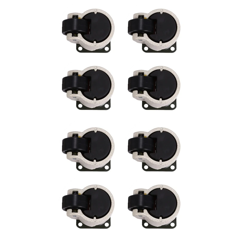 8 Pcs Retractable Leveling Casters Industrial Machine Swivel Caster Castor Wheel for Office Chair Trolley 220lbs