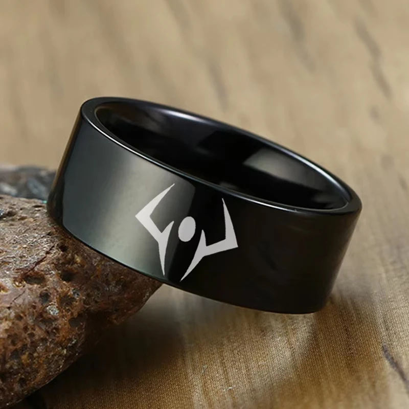 Anime Jujutsu Kaisen Rings Ryōmen Sukuna Cosplay Black Dead Eye Unisex Ring Prop Jewelry Gift Stainless steel Accessories