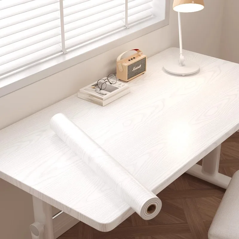 40cm Wide x 5m Roll Wood Grain PVC Countertop Film Extra Thick Self-Adhesive Waterproof Oil Heat-Resistant for Cabinets