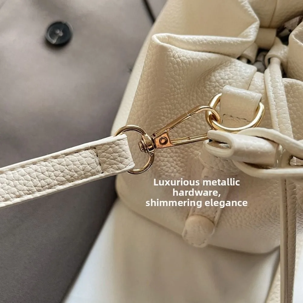 Tas Bahu Wanita Kulit PU Fashion Tas Selempang Minimalis Serbaguna Tas Tote Kasual Trendi Tahan Lama