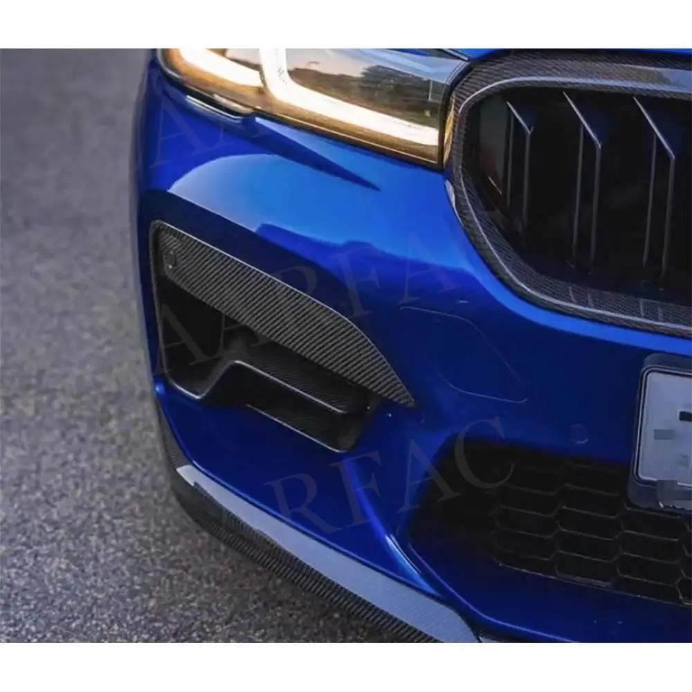 

Накладки на воздухозаборники противотуманных фар из сухого карбона (канарды) для BMW 5 серии F90 M5 LCI 2022+ (передний бампер, обвесы, аксессуары) FRP