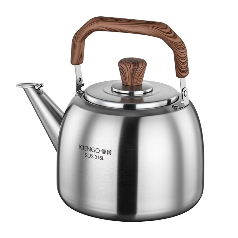 Large Capaci Food ade 36 Stainl Steel Whistling White Steel Water Kettle for Home Use Gas Stove Hot Water Pot