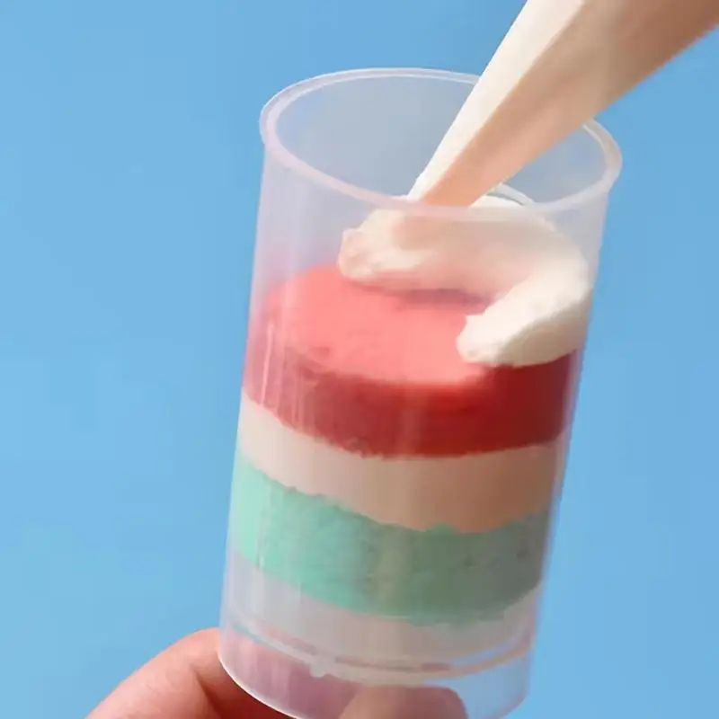 Push Up Cake Shooters Containers  Transparent Plastic with Lids Reusable for Ice Cream Candy Bar Birthday Party