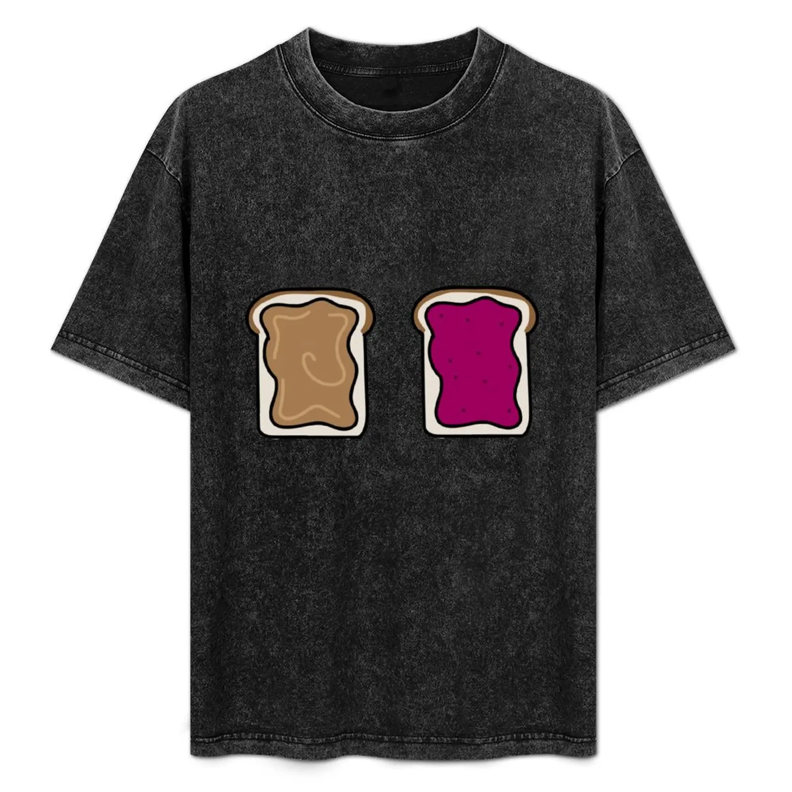 Funny Toast And Butter Cartoon,Pb&J,Toast And Butter Cartoon,Pb And J,Pbj,Pb,Toast,Breakfast,Cute T-Shirt-image