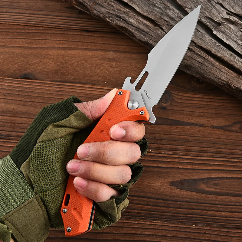 Outdoor Stainless Steel Folding Knife, EDC Portable Pocket Knife, Self-Defense, Jungle Outdoor Survival Knife and Tactical Knife