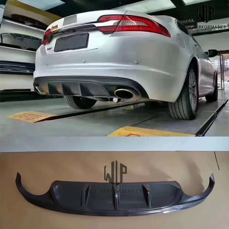 For Jaguar XE Carbon Fiber Four Out Old Style Rear Bumper Diffuser Bumpers Lip