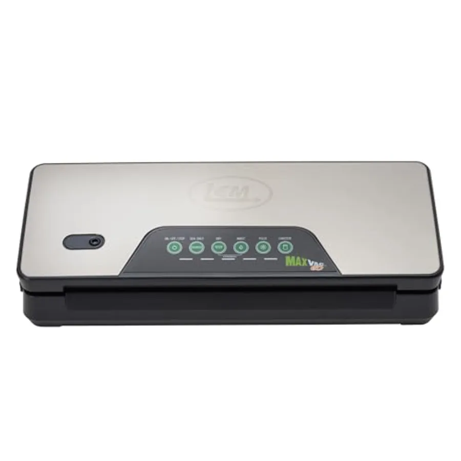 LEM Products MaxVac Go コードレスプラスチック真空シーラー、11.8インチシールバー付き、シルバーとブラック