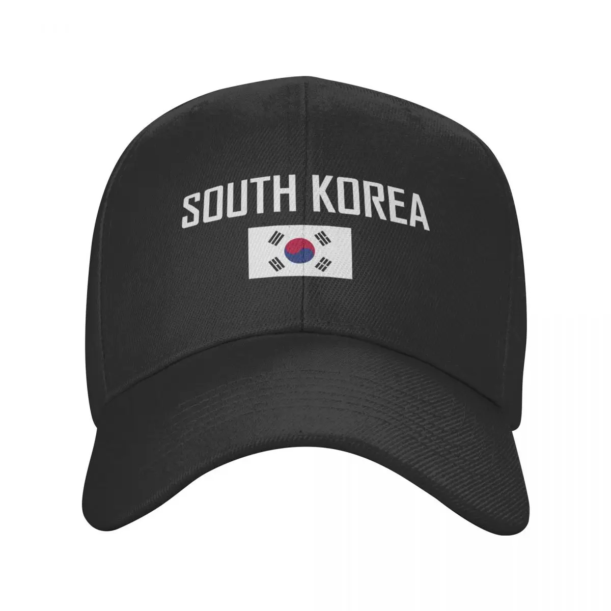 SOUTH KOREA Country Name With Flag Sun Baseball Cap Breathable Adjustable Men Women Outdoor Soccer Hat For Gift