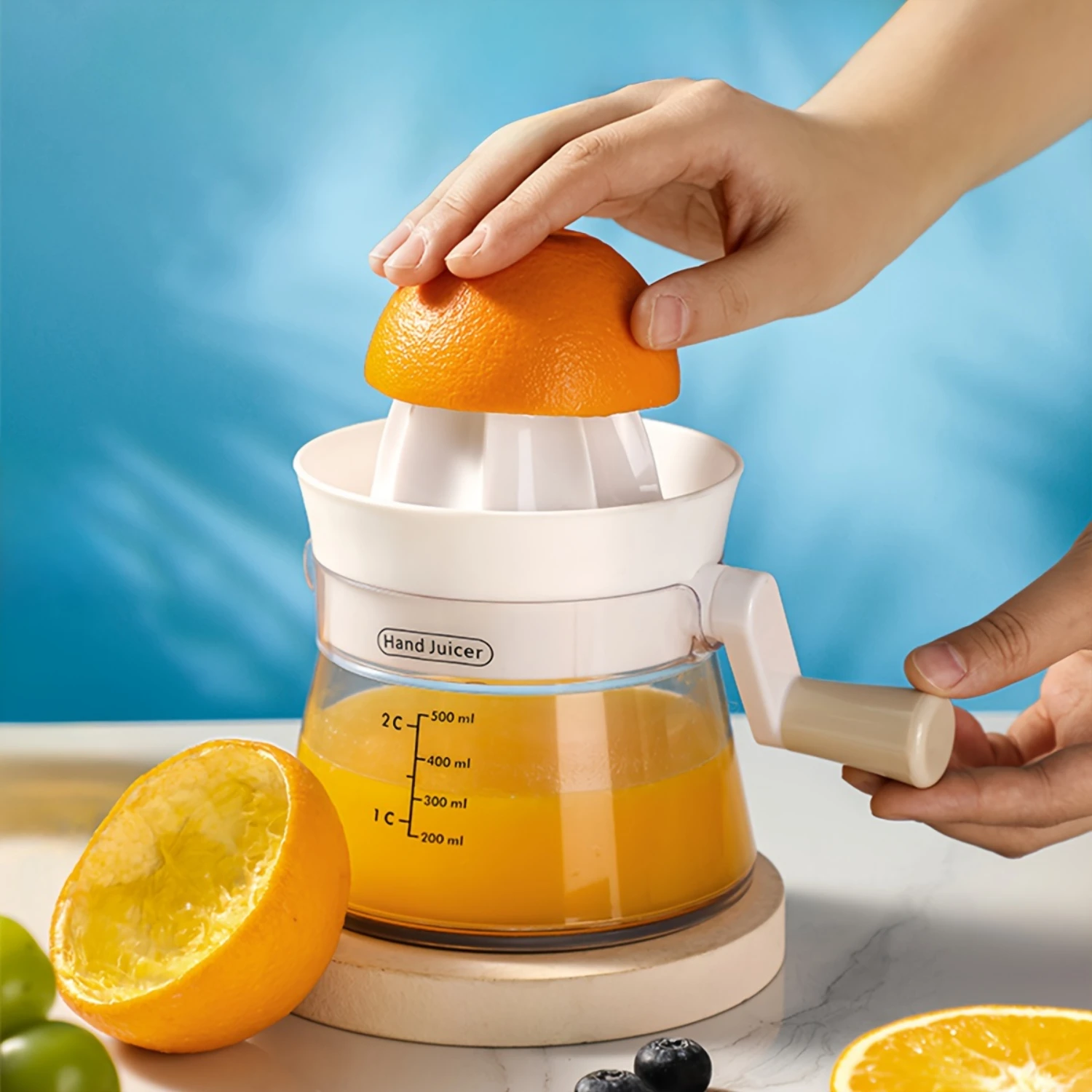 1pc, Manual Juicers, Hand-Held Fresh Citrus Juicer For Oranges, Lemons, Limes, Multifunctional Manual Juicer, Suitable For , Off