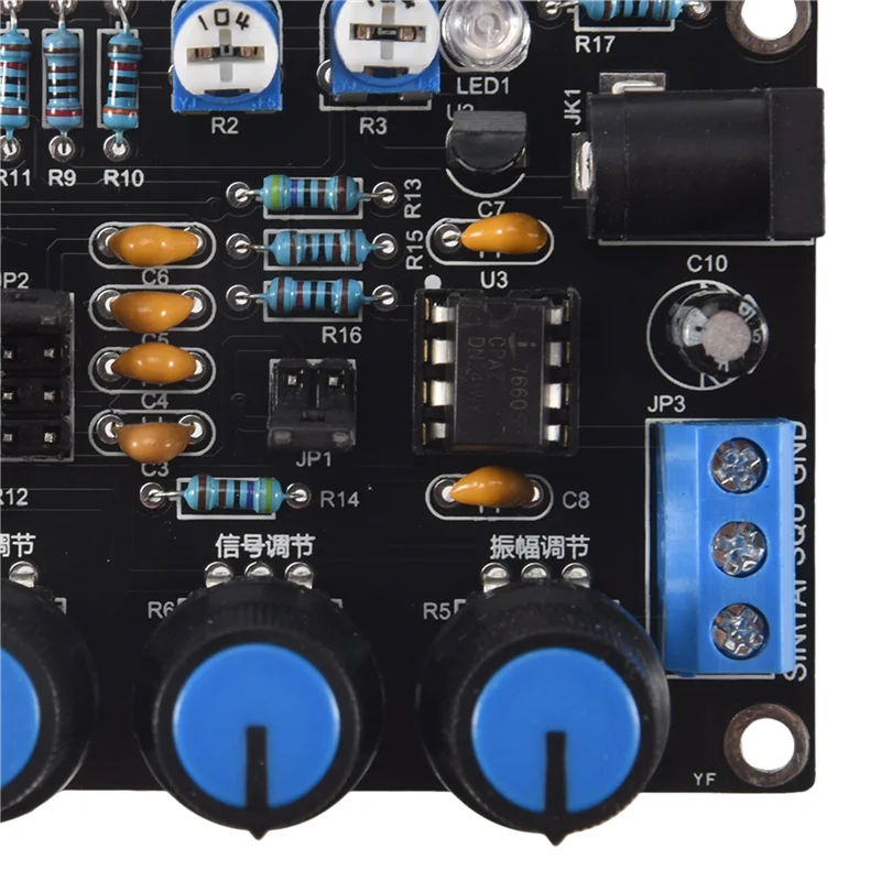 ICL8038 High Precision Adjustable Signal Generator DIY Kit Sinusoidal Triple-Cornered Square Sawtooth Output 5Hz-400Khz