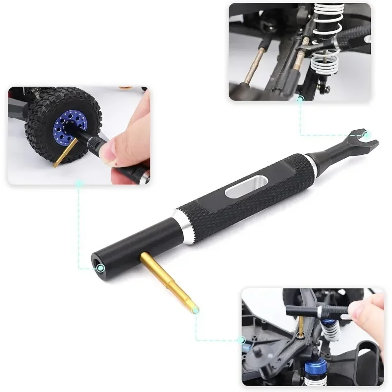 

For Rc Crawler Car Hsp Trax/as Axial Scx10 Yikong Rgt Tt01 M4 4.2mm Wrench Universal Spanner Open End Wrenches 2.0 Screwdriver