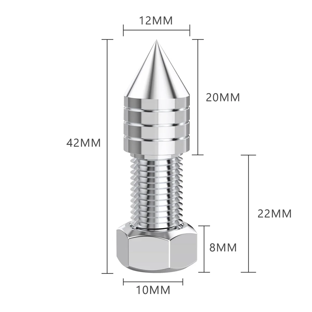 1 Pcs Stainless Steel Speaker Spikes Hifi Audio AMP Subwoofer Isolation Stand Foot Cone Adjustable Height M10