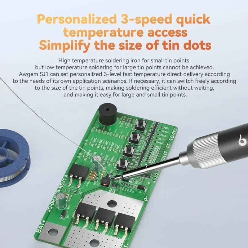 

In stock Awgem Portable 100W Temperature Adjustable 220V 110V Digital USB Welding Tool Kit Electric Soldering Iron