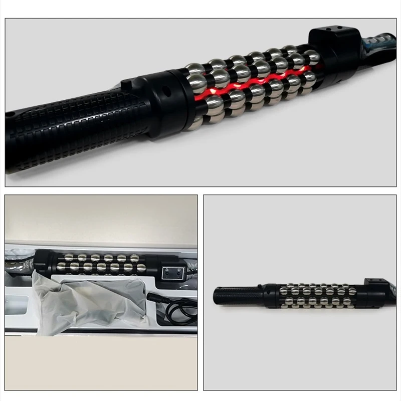 Novo 36w relaxado luz vermelha aquecida dispositivo de massagem rolo massageador 360 °   Rolo de esfera interno giratório para anticelulite de corpo inteiro