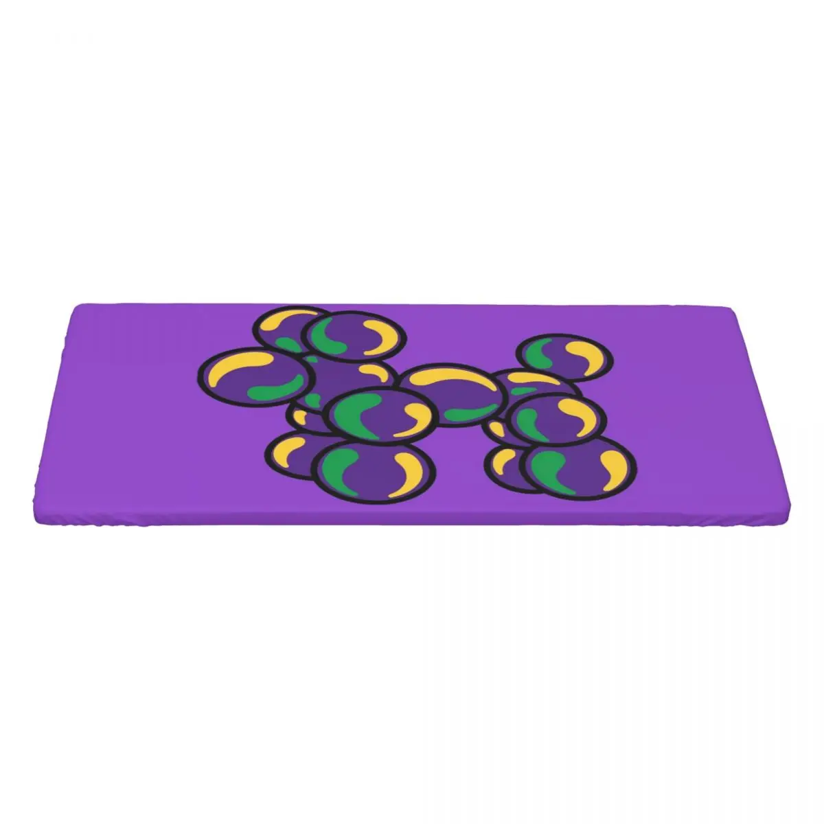 Mardi Gras Bead Dog Customized Rectangular Tablecloth Oilproof Table Cover for Dining Events Table Cloth