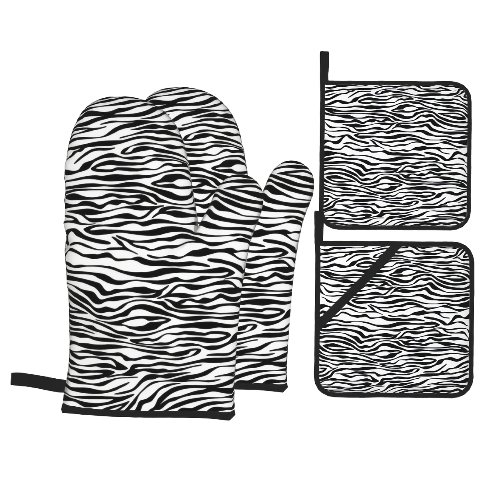 

Прихватки для духовки Zebra Skin, 4 шт., для приготовления выпечки, гриля