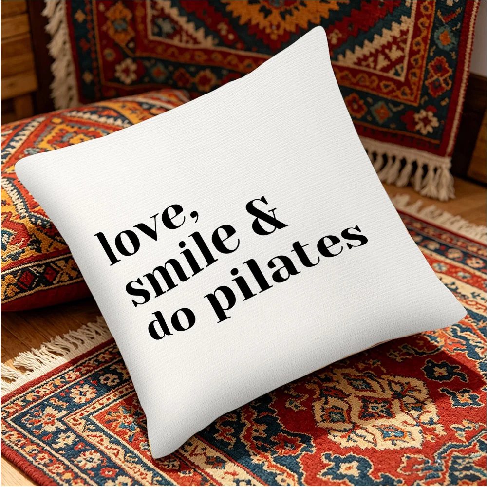 Pilates Yoga Gifts - Fodera per Cuscino Love Smile Do
