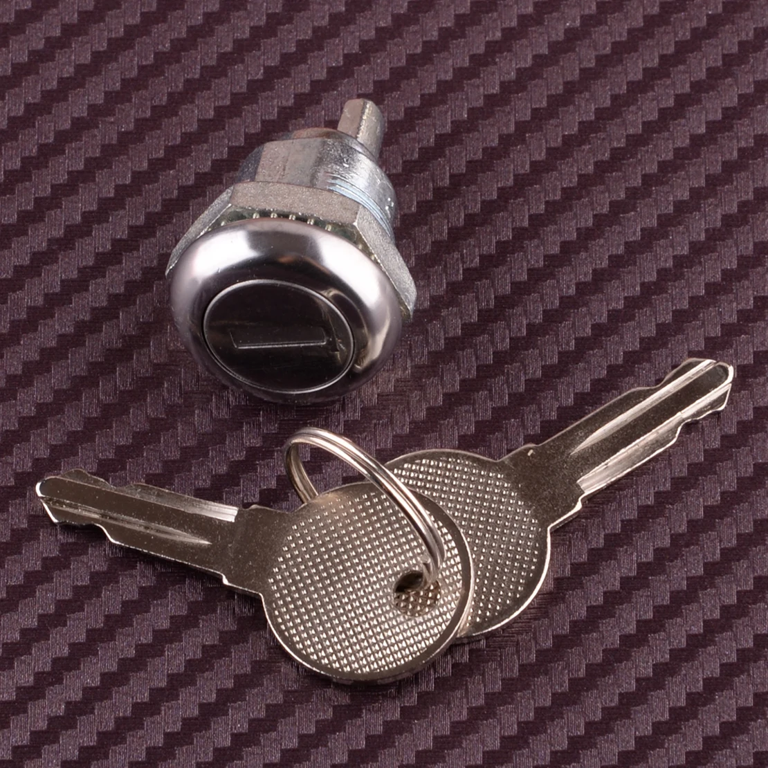 Silver Car Rear Lock Cylinder with Keys Fit for Folding T Handle Latch Toolbox Truck Trailer RV Motorhome Electrical Cabinet New