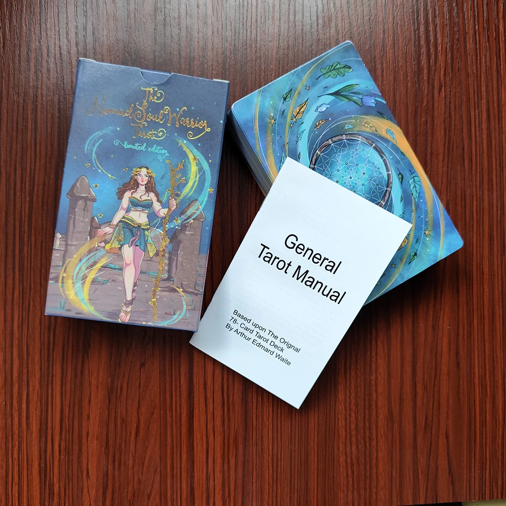 NEW! 12x7cm Beautiful The Nomad Soul Warrior Divination Tarot 78 Cards Deck Telling Game for Beginners and Experts
