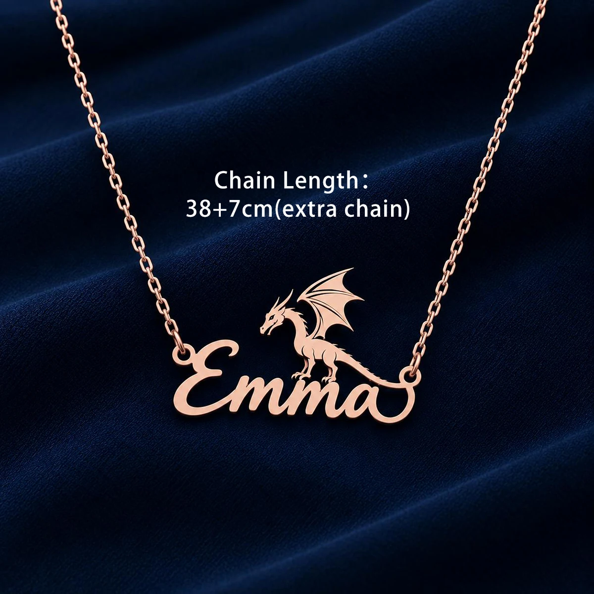 Flying Dragon Custom Name Necklace, Personalized Gift