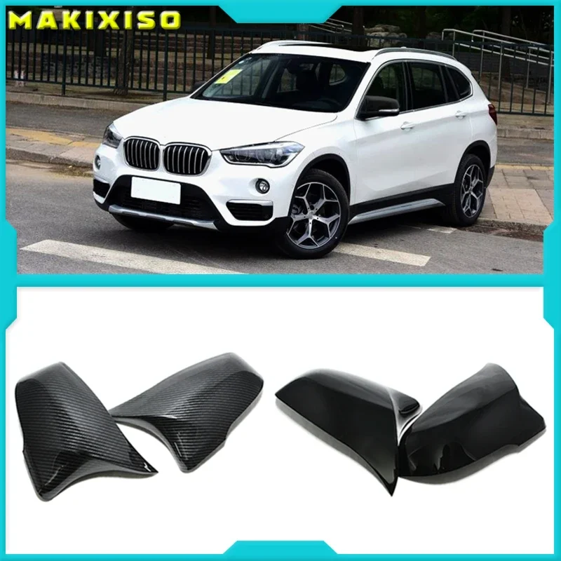 

2pcs Side Wing Excellent Black For BMW 2 series Z4 x1 x2 F48 F49 F45 F46 F39 F53 G39 Carbon Fiber Pattern Mirror Cover caps