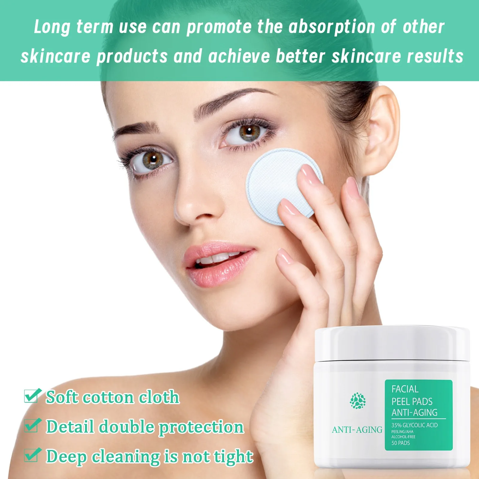 2024 New Dual-Textured Facial Toning Pads For Exfoliation And Pore Reduction Contains Salicylic Suitable For All Skin Types