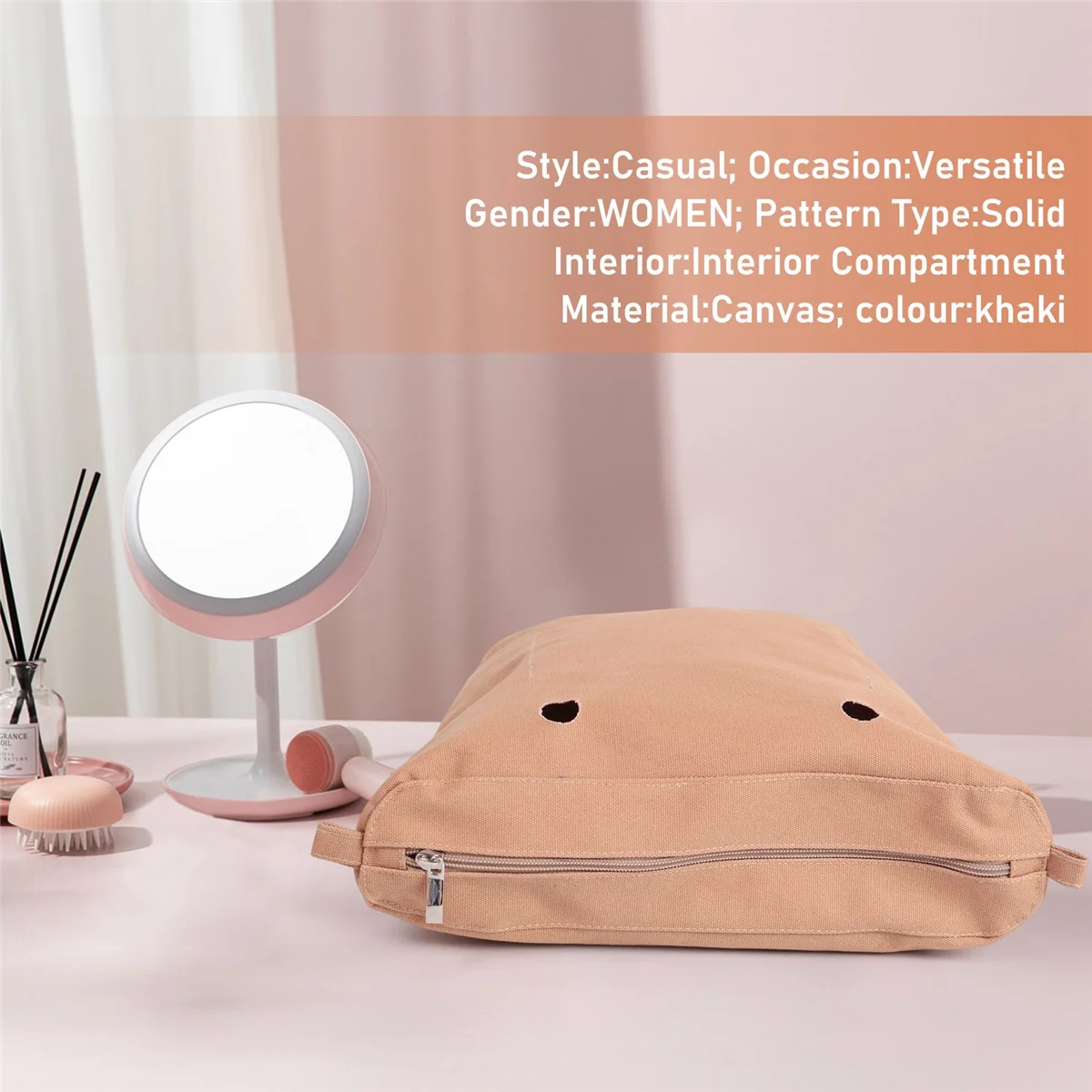 FZFZ водонепроницаемая однотонная холщовая вставка с внутренней подкладкой, карман на молнии для сумки Obag O, сумка, глубокий хаки, мини