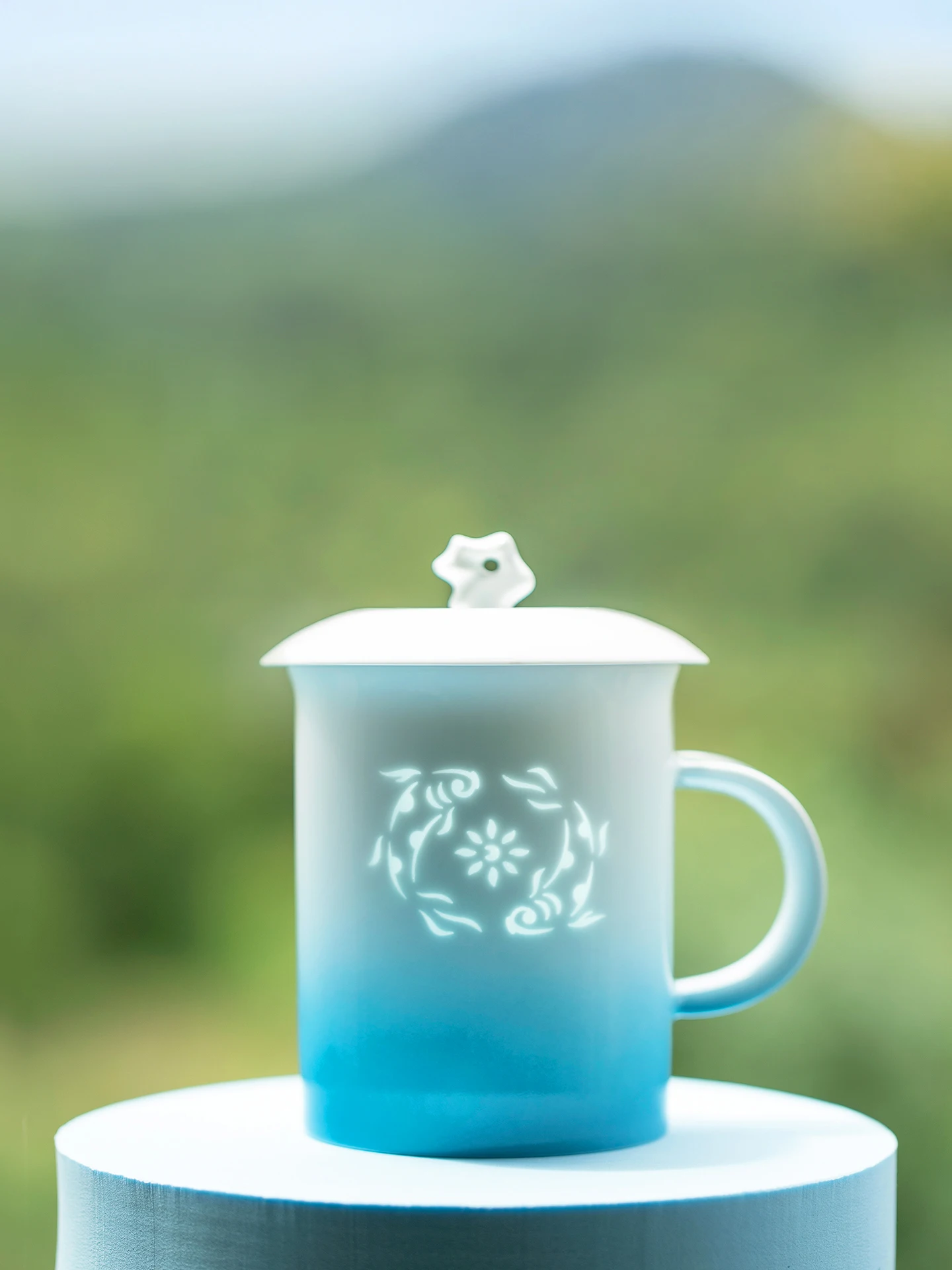 

Креативные кружки для офиса и дома, с крышкой, ручной работы, с дизайном «Пейзаж с рыбаками», подарок для пары, на день рождения, деловой подарок