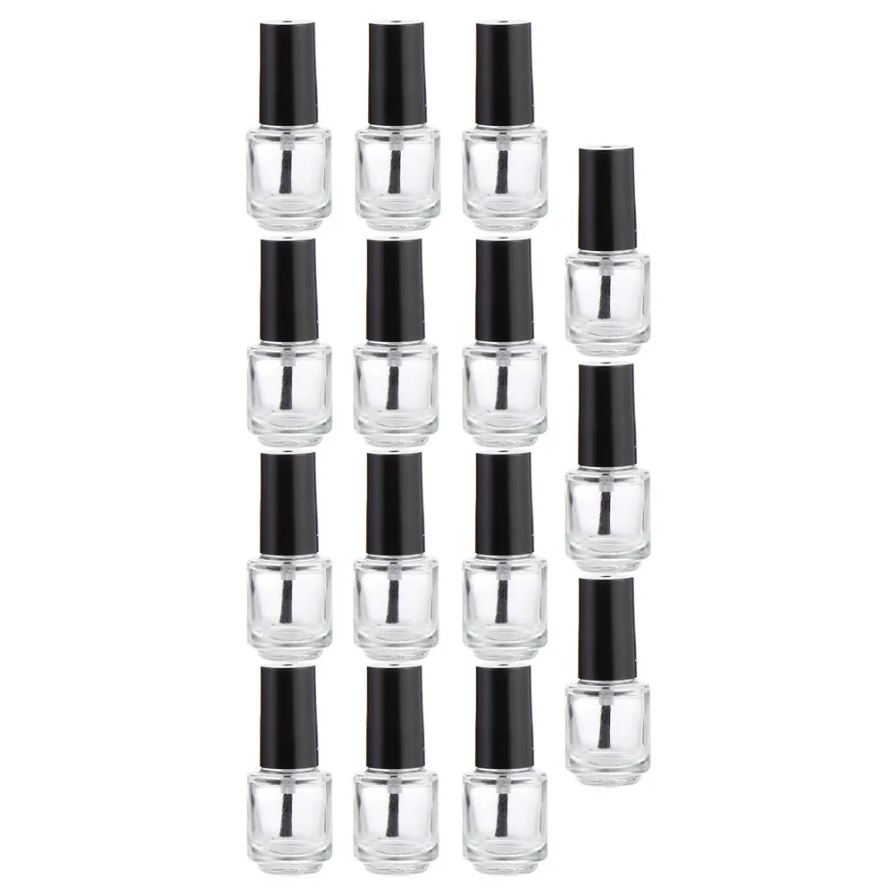 

25 шт. стеклянных пустых флаконов для лака для ногтей, компактные герметичные емкости для гель-лака, многоразовые принадлежности для маникюра для личного использования