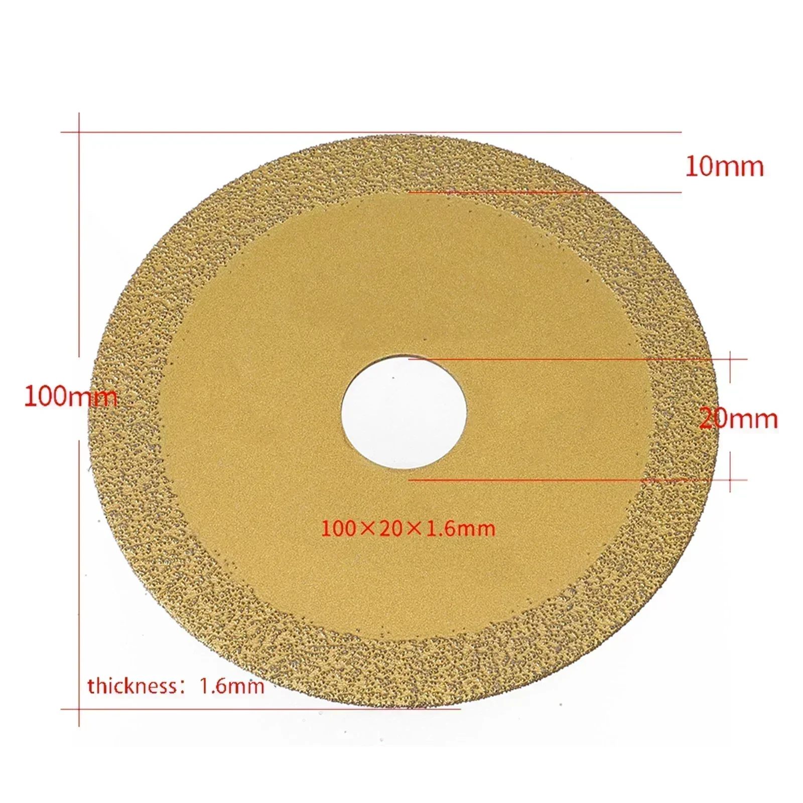 1 pz lama per sega diamantata brasata 100mm 20mm foro per acciaio metallo pietra ferro tondo per cemento armato disco da taglio in alluminio smerigliatrice angolare accessori