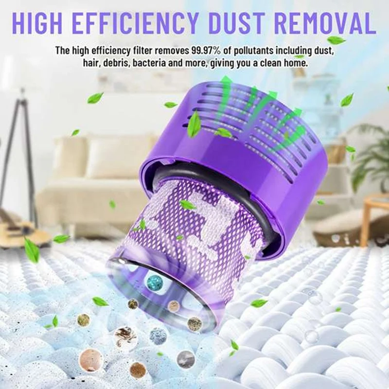 SANQ 3 قطعة تصفية ل دايسون V10 SV12 إعصار الحيوان المطلق مجموع نظيفة المكانس الكهربائية اكسسوارات استبدال أجزاء