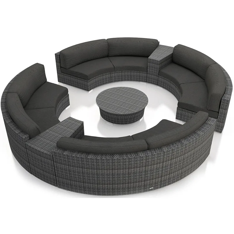 

Outdoor rattan sofa coffee table combination Nordic rattan outdoor sofa