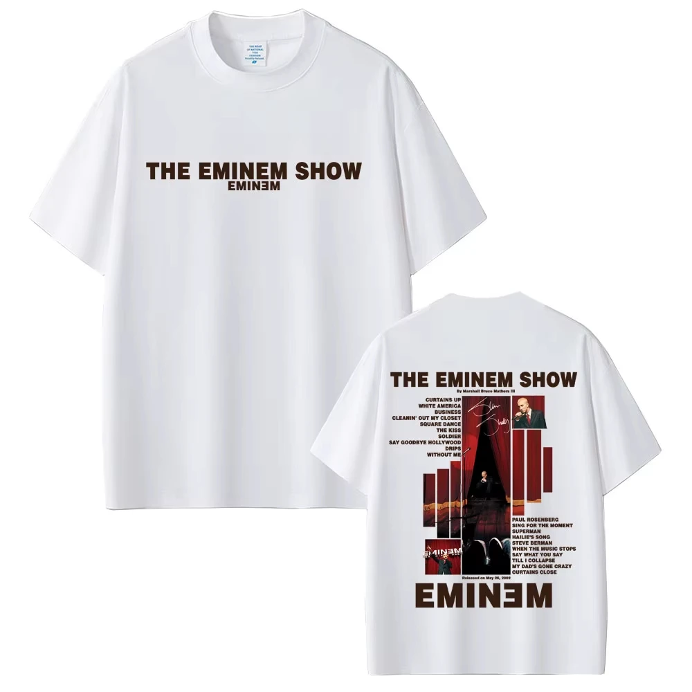 Rapper Eminem The Eminem Show Album 2025 T-shirt Men Women Fashion Hip Hop Oversized T Shirt Male Casual Cotton Vintage T-shirts