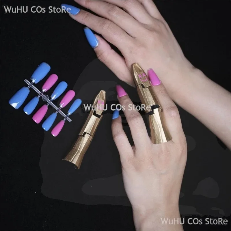 

Arcane Jinx Косплей 2024 Игра LoL TV 2 Jinx Косплей Ногти Палец Косплей Jinx Косплей Опора Женщины Хэллоуин Ролевая Игра Реквизит