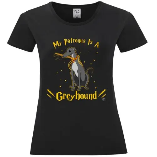 Camiseta Polarshe 1 para mujer, My Patronus Is A galgo Dog