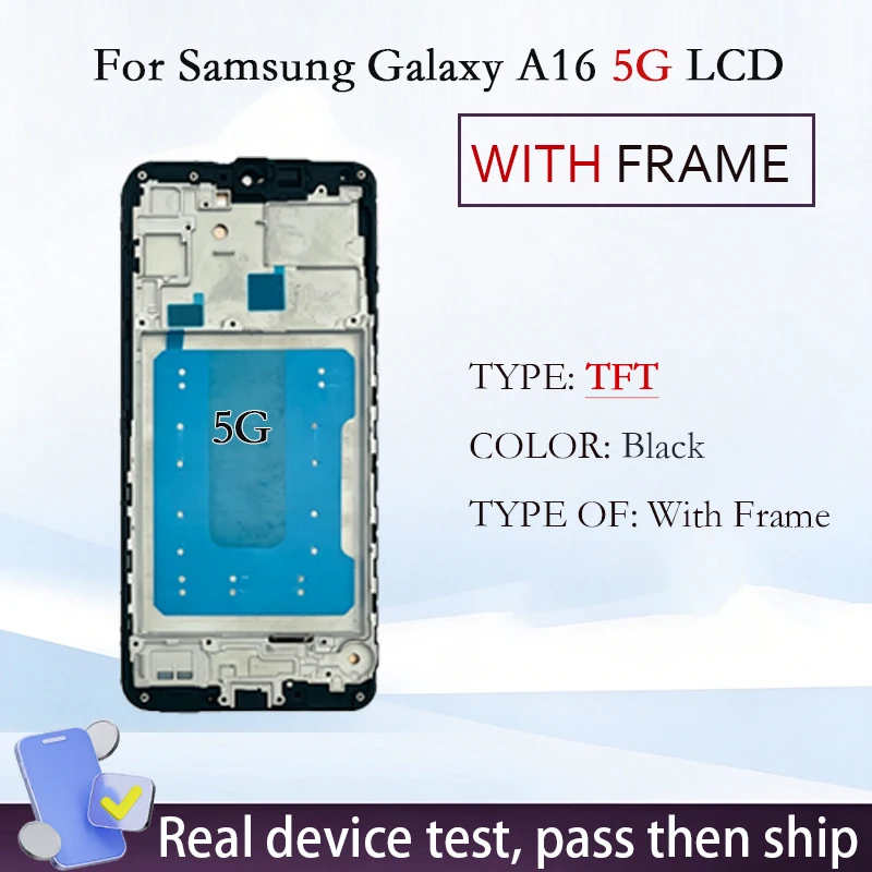 Nieuw voor Samsung Galaxy A16 4G 5G AMOLED LCD Touchscreen Digitizer Display Assemblage Vervanging Reparatie Reserve Onderdelen Mobiele Telefoon