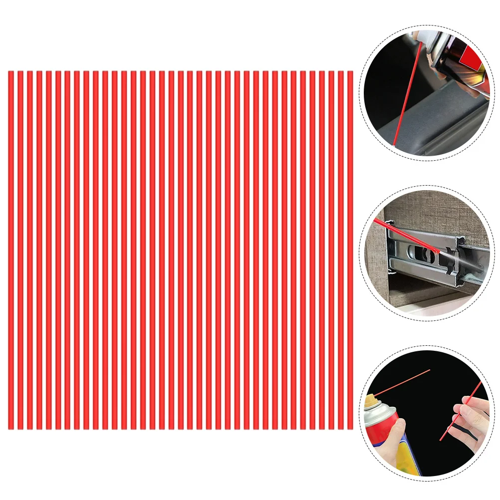 

100Pcs Rust Remover Spray Nozzle Plastic Replacement Long Reach Sprayer Can Nozzles for Lubricant Dust Remover Maintenance Tools