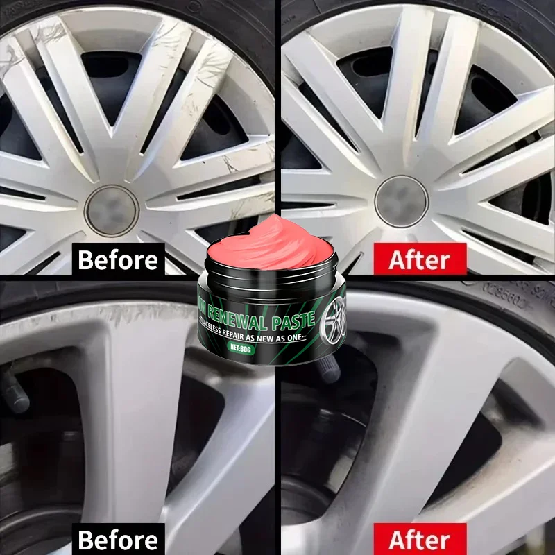 NUOVA pasta per la ristrutturazione dei graffi dei cerchioni dell'auto, pasta per la riparazione della vernice antigraffio dei cerchioni dei pneumatici - Rimv in lega di alluminio argento bianco e nero
