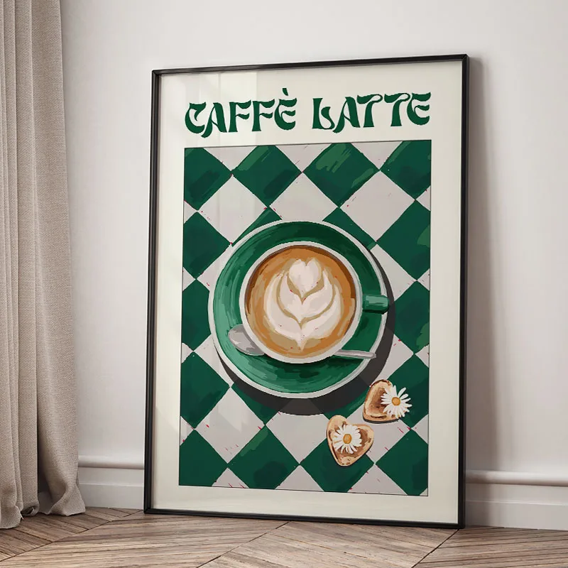 2026-Delicious Food Canvas Painting World Cuisine Print Wall Art Poster Coffee Pizza Cake Hotel Coffee Shop for Room Home Dec