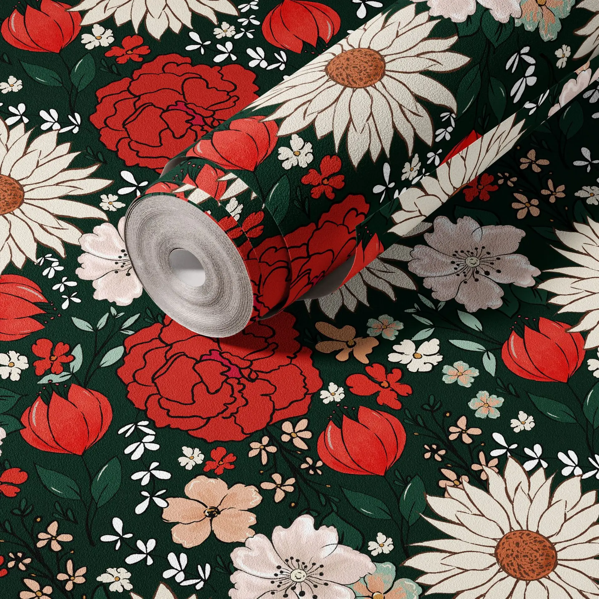 Peacock Peel and Stick Wallpaper Vintage Animal Plant Contact Paper Self-Adhesive Prepasted Wall Paper for Drawer Cabinet Renter