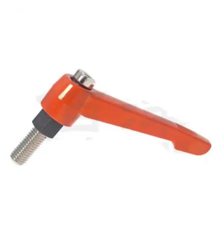 Stainless Steel 304 Adjustable Handle Thumb Screw – Clamping Lever For M4 M5 M6 M8 M10 M12 Threads, Orange Plastic Knob, Machinery & Lathe Tools