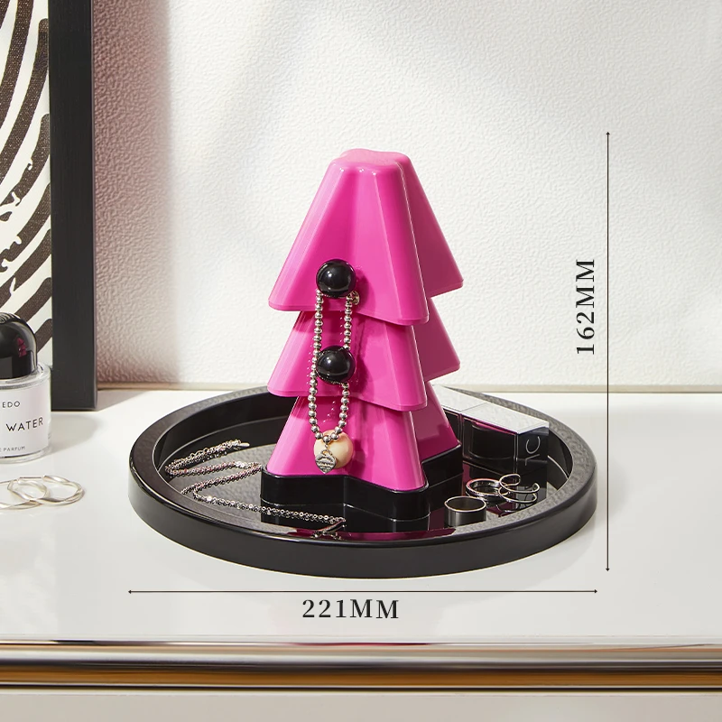 Luxury Entrance Decoration Ornaments High-grade Door Key Storage Holders Creative Christmas Tree Shelf and Storage Tray 5
