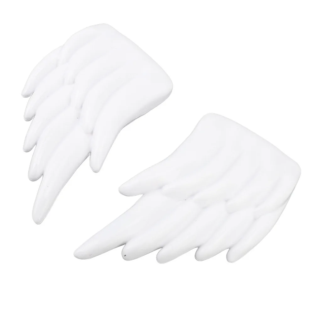 2 Pairs ABS Angel Wing Shoe Charms White 7x10.5cm Detachable Shoe Tail Wing Pendant DIY Sneaker Decorative Ornament